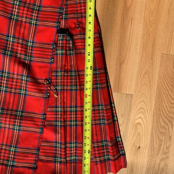 Vintage plaid kilt wool skirt - Picture 6 of 6